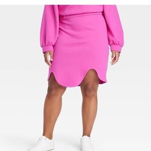 NWT $30 Target x Sammy B Women's High-Rise Scuba A-Line Skirt Pink Size XXL